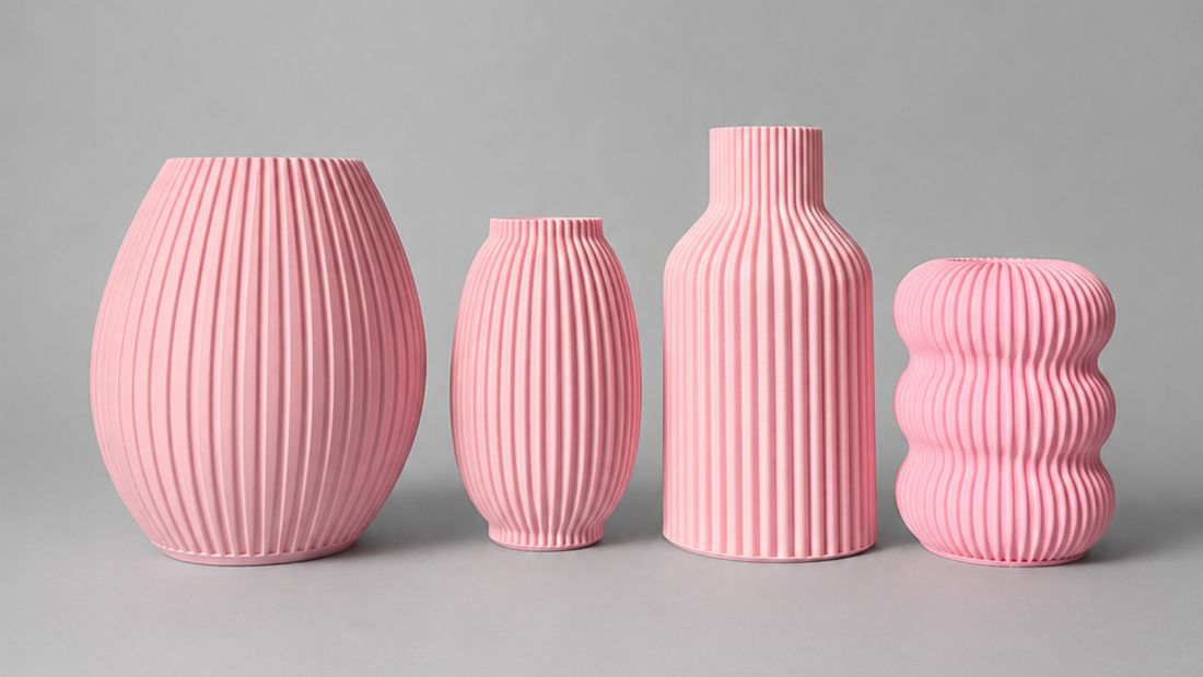 Wasserdichte rosa 3D Vasen Kollektion von tryk Design