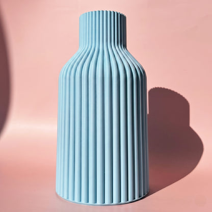 Hellblaue Kaja 3D Druck Vase von tryk.design